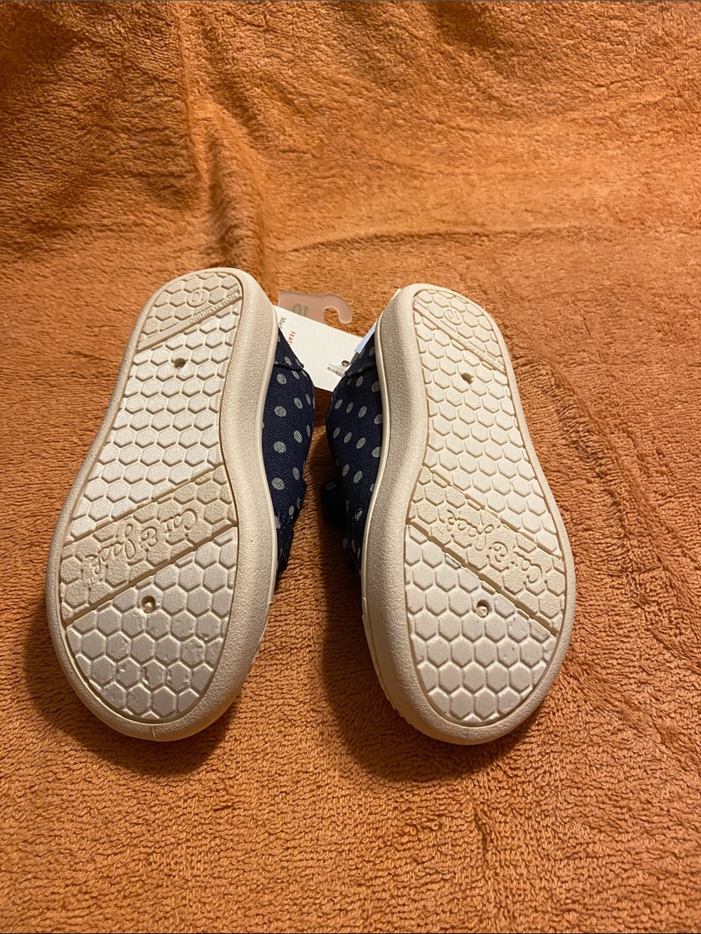 Cat & jack Navy Polka Dot Velcro Sneakers - Picture 4 of 4